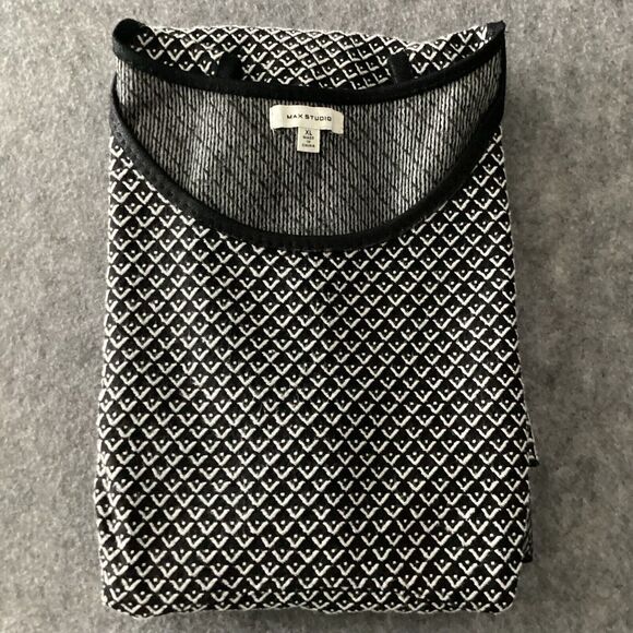 Max Studio Print Pattern Sleeveless Knit Stretch Party Geometric Dress Size L - Picture 13 of 13